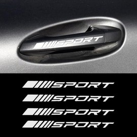 4Pcs/Set Sport Decal Sticker Car Door Handle Sticker White