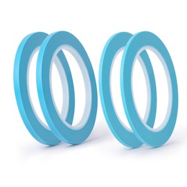 FOSHIO 4 Rolls Fine Line Tape, 2 Rolls 1/4 in x 36 yd and 2 Rolls 1/8 in x 36 yd Vinyl Tape for DIY, Flexible Pinstripe Tape for Paint Masking Striping, Color Separation and Complex Designs