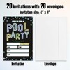 IKFRGN Pool Party Invitations For Birthday, Neon Invites-Birthday Cards For