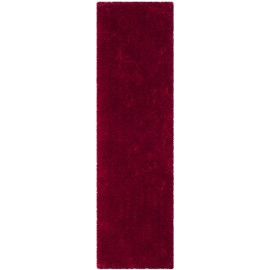 Safavieh Luxe Shag Collection SGX160E Handmade 3.15-inch Extra Thick Runner, 2' 3" x 8', Red