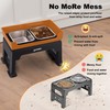 ZOMISIA 3-in-1 Elevated Dog Bowls Dual Level - Mess Free
