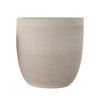 Creative Co-Op Large Matte White Embossed Stoneware Planter
