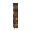 Furinno Econ 4-Tier Corner Shelf Bookcase, Bookshelf, Amber Pine