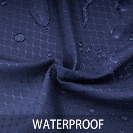 Eternal Beauty Round Tablecloth 150cm Wrinkle Free, Table Cover Water Resistant and Machine Washable for Home Dining Party Restaurant (Navy Blue, 59inch)