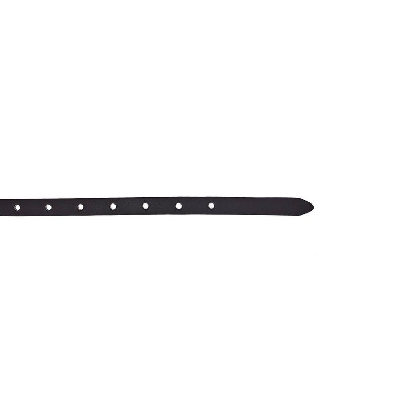 Vanzetti Women's Belt - Slim Leather Belt, Metal Buckle, black