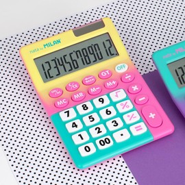 Blister Calculator 12 Digits Sunset Yellow - Pink MILAN®