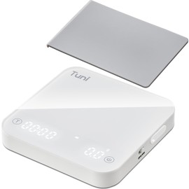 Tuni S1-WP Mini Coffee Scale with Timer, Rechargeable Digital Espresso Scale with Auto Timing, 0.1g/2kg Accurate Scale for Espresso and Pour-Over Coffee