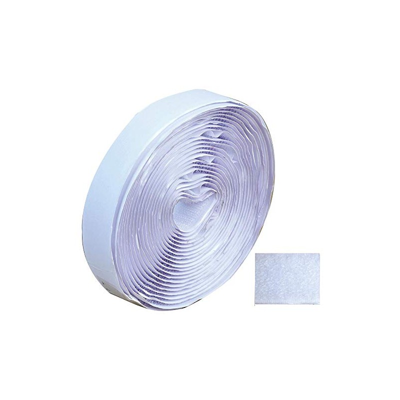VESOL20MMWHT5M Klettband, 20 mm, 5 m, Weiß, 1 Stück