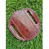Leather Sheath GENUINE LEATHER DEER ENGRAVED PANCAKE Folding Knife Outdoor