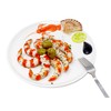 Lashuma Handmade Italian Ceramic Seafood Design Round Fish Plate 25cm