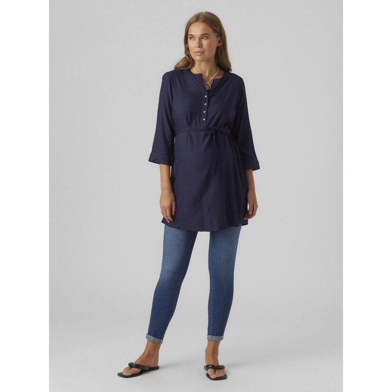 MAMALICIOUS Damen Mlmercy 3/4 Woven Tunic Noos Eco A. Tunika