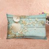 Nicokee Throw Pillow Cover Ocean Shell Starfish Light Green Wooden