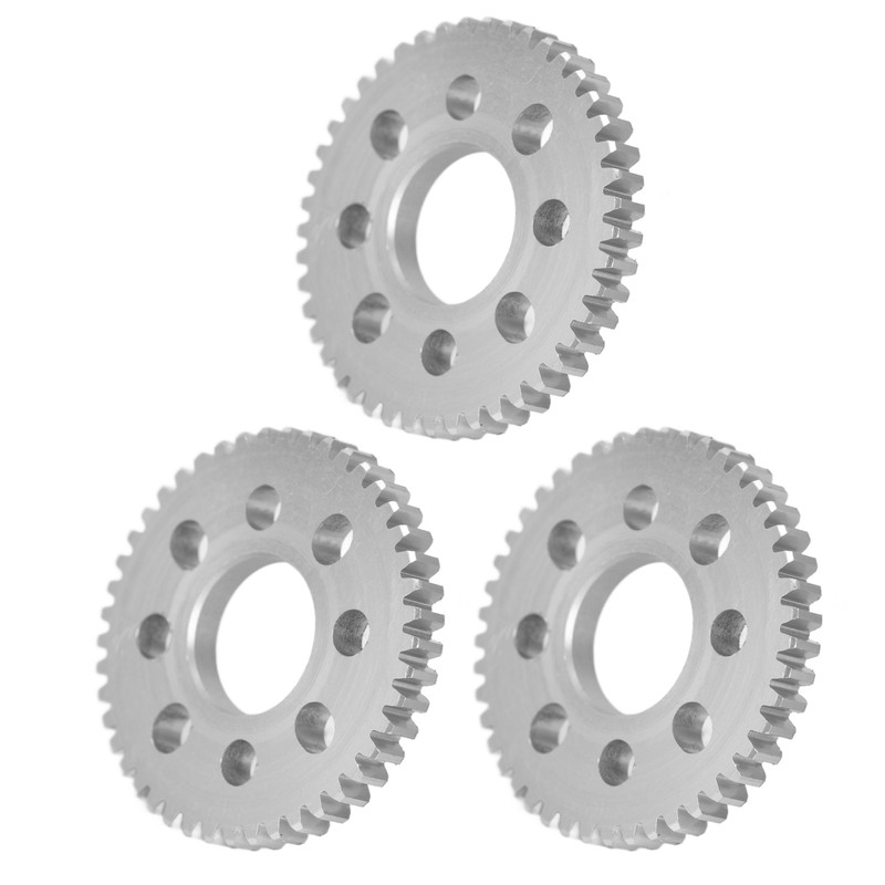3Pcs Spur Gear 8 Holes Aluminium 4mm Thickness 14mm Centre
