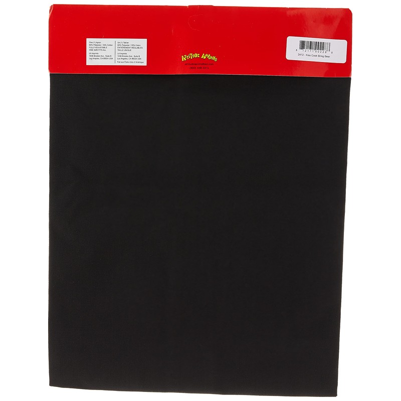 Shirtless BBQ Naked Adjustable Apron; Black