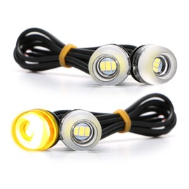 Yuumo+ Motorcycle Turn Signal LED, Ultra Small, High Brightness, Mini, Nano, Small, M6, Universal, Set of 4, Amber, Orange