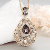 Qlady Long Pendant Necklace Sweater Chain Droplet Statement Necklace Jewelry