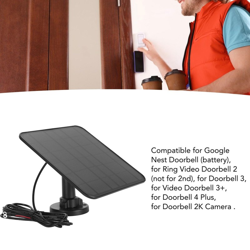 12W Solar Panel Camera, IP66 Waterproof 360 Degree Adjustable Bracket