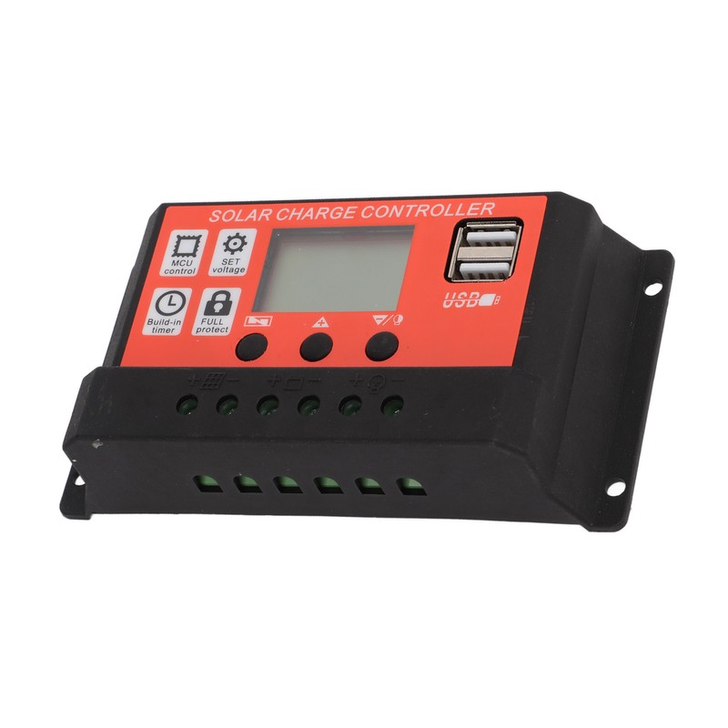 PWM Auto Solar Charge Controller LCD Display Dual USB Solar