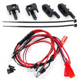 WEFEINO Resin RC Front and Rear LED Light Kits Headlight Taillight Upgrade Parts for Redcat 1/18 Ascent-18 Rock Crawler Car