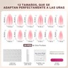 Uñas Postizas con Punta Francesa, Uñas Press on para Manos,