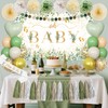 Sage Green Baby Shower Decorations, Oh Baby Neutral Gender Reveal