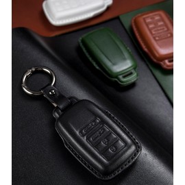 BFDDPPM Compatible with Acur-a Key Fob Cover Key Chain Genuine leather Protector Car Key Chain Holder Case Accessories