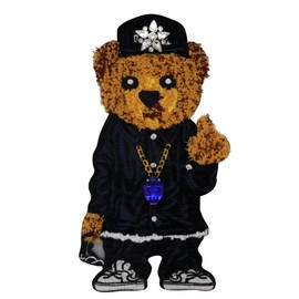 EMDOMO Embroidery Beads Fur Bear Patch Children's Clothing Motif Decorated Badge Patch 1 Piece
