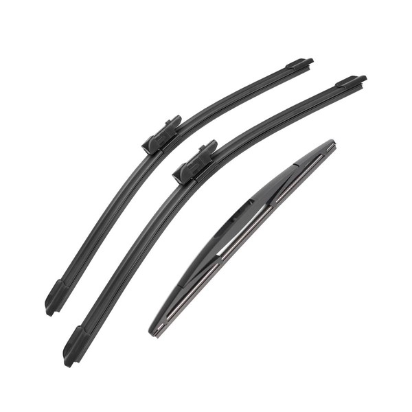 3 Wipers 26" 16" 12" Front And Rear Replacement Fit