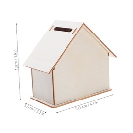 Kisangel 10PCS Unfinished Wooden Piggy Banks DIY Craft Kits for Paint Decorate Coin Bank for Fun Savings Education and Creative Expression