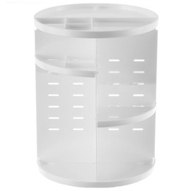 Rotating Cosmetic Organizer 360 Degree Makeup Display Cosmetic Spinning Holder for Lipstick White