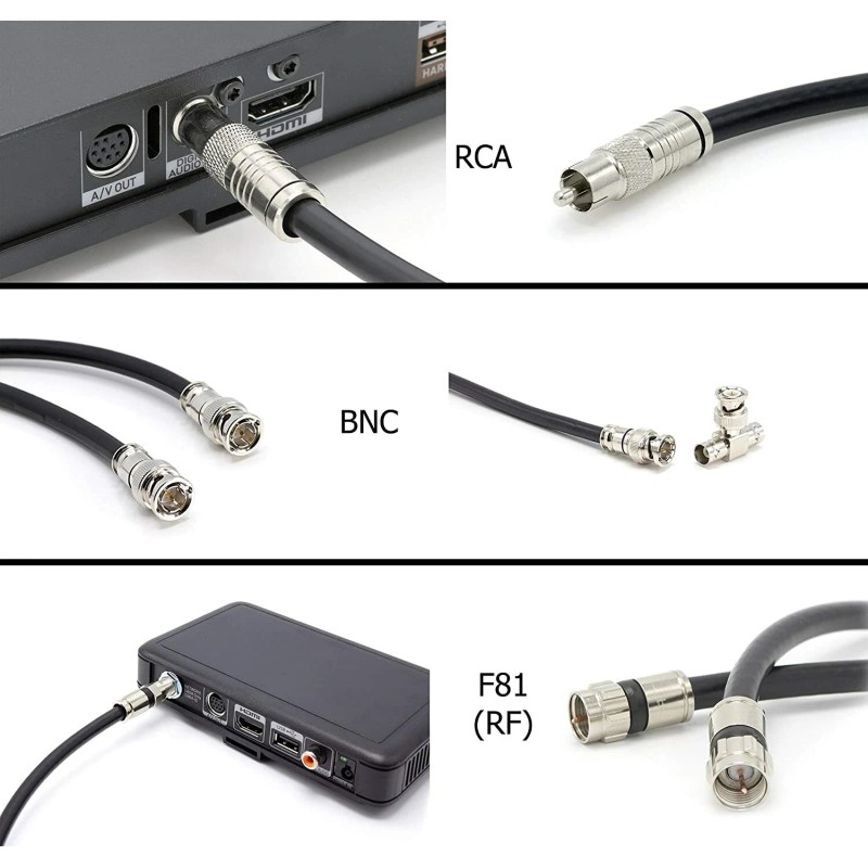 THE CIMPLE CO 6' RG6 Black & 6 Universal Coaxial