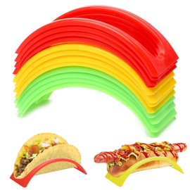 Pack of 12 Taco Holder Stands, Taco Holder, Taco Shells, Taco Shells, Hard Plastic Taco Shell Holder Rack, Tacos, Stand Taco Shelf Bracket, Hot Dog Holder for Restaurant, Home
