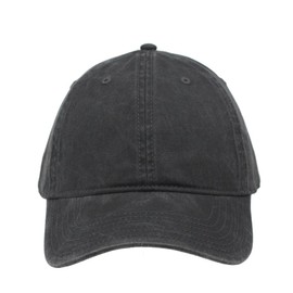 Plain Vintage Washed Cotton Adjustable Dad Hat Baseball Cap (Washed Black)