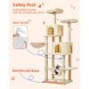 Taoqimiao Cat Tree, 66.2-Inch Cat Tower for Indoor Cats, Plush