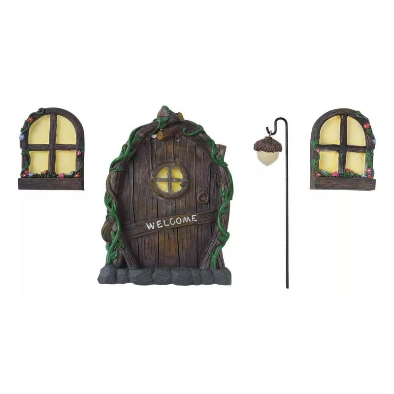 FS Puerta De Hadas Para Decoraciones Árboles Accesorios Jardin