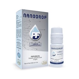 Nanodrop Gotas Oftálmicas Unidad Nanoemulsión Hidratación Protección Extendida Película Lagrimal Alivio Rápido Prolongado Libre Conservadores