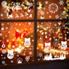 Hianjoo Christmas Stickers, Window Decorations, Double-Sided, Removable, Snowflake, Window Stickers,