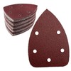 Pack of 50 Sandpaper Triangle Sanders, 80 Grit 5-Hole Sanding