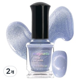 With Shan Custom Magnetic Magnet Nail Polish, 06 Aquabell, 9ml, 2 pcs / 위드샨 커스텀 마그네틱 자석 네일 폴리쉬, 06 아쿠아벨, 9ml, 2개