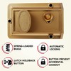 NU-SET 2105-3 Spring Night Latch with Holdback Button, Bronze
