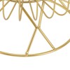Round Fruit Basket Large Capacity Hollow Metal Fruit Bowl Stand