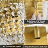 Vintage Crystal Wall Sconces Set of 2 Hardwired Brushed Brass