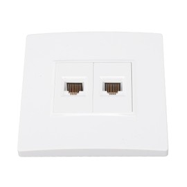Cat 6 Ethernet Wall Plate, 2 Port CAT6 Keystone Female to Female Wall Jack, Removable Keystone Wall Plate for CAT5, CAT5E, CAT6, CAT6A Ethernet Network Connections