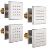 Bostingner Shower Body Spray Jets, Brushed Nickel Brass Square Shower
