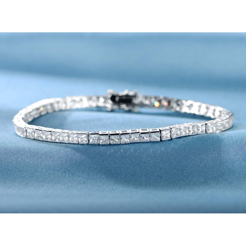 GMESME - Pulsera de Tenis clásica para Mujer, Corte Princesa,