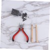 SAFIGLE 1set Hair Accessories Making Kit Hair Extension Pliers Needle