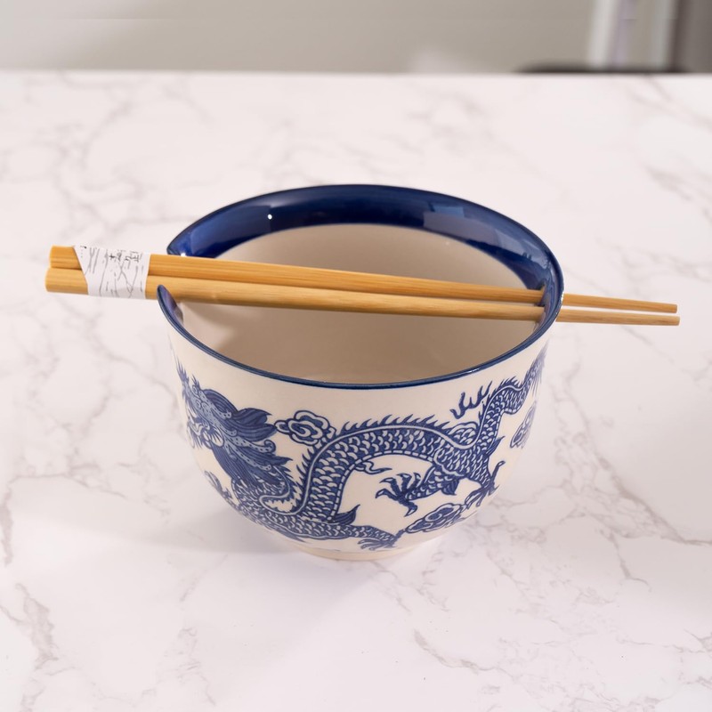 Urban Tokyo Handpainted Ceramic Glazed Japanese Ramen Udon Noodle Rice