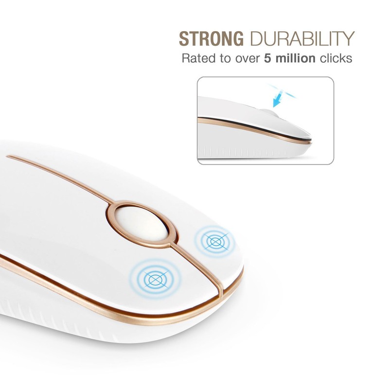 Vssoplor Wireless Mouse, 2.4G Slim Portable Computer Laptop Mouse with