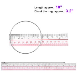 Imslery 20 Pieces Steel Wire Keychain, Plastic Coated Metal Key Ring Loop, Luggage Tags Loops, Multi-Purpose Stainless Steel Key Ring. 2mm Twist Barrel. Length 25 cm Silver