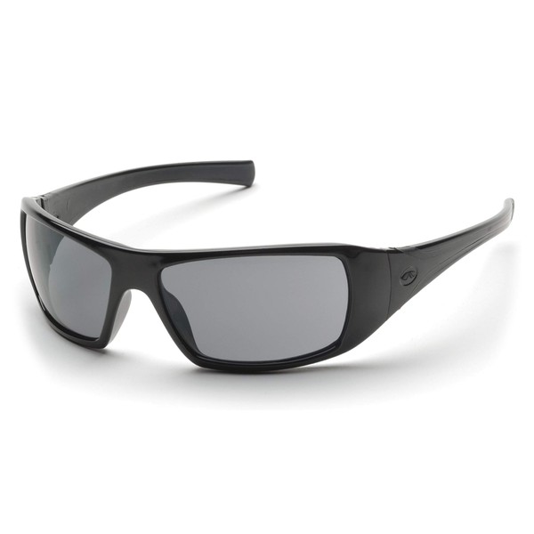 Pyramex Goliath Safety Eyewear, Black Frame, Gray Polarized Lens